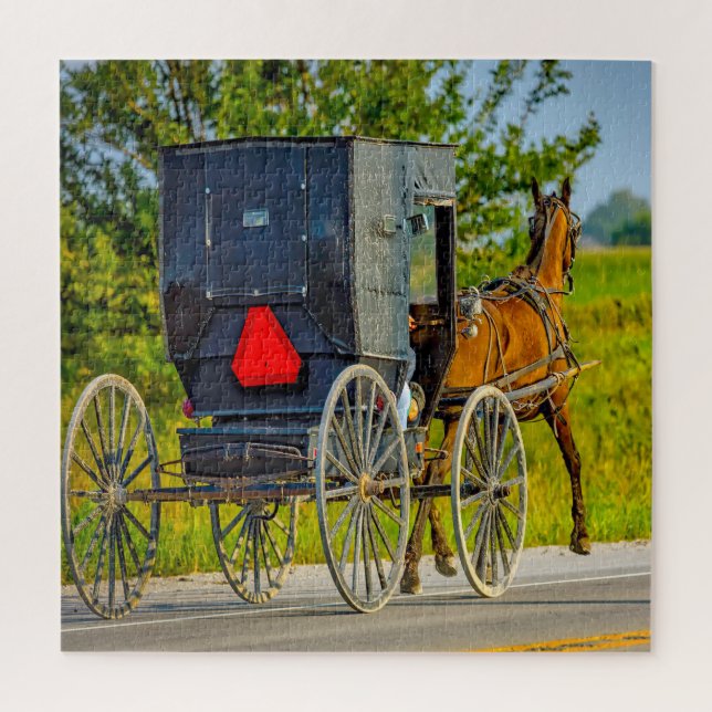 Puzzle Nous aimons Amish Carraiges dans l'Iowa. (Vertical)