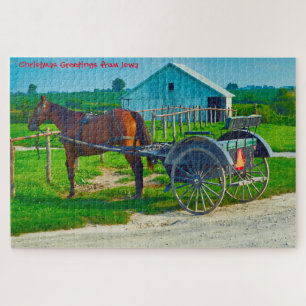 Puzzle Nous aimons Amish Carraiges dans l'Iowa. Jigsaw Pu