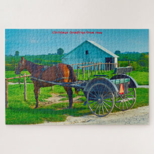 Puzzle Nous aimons Amish Carraiges dans l'Iowa. Jigsaw Pu