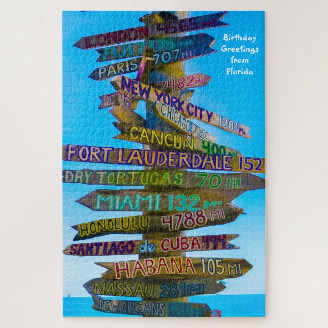 Puzzle Nous aimons les panneaux de signalisation en Flori (Vertical)