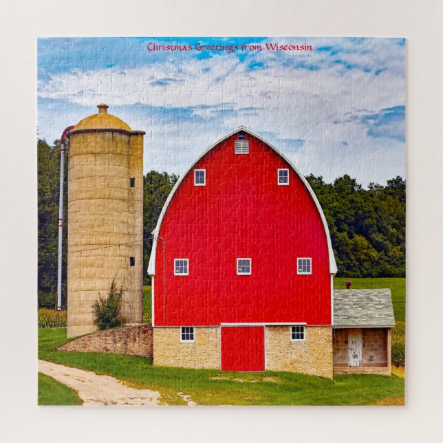 Puzzle Nous aimons les vieilles granges dans le Wisconsin (Vertical)