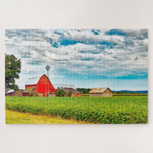 Puzzle Nous aimons les vieilles granges dans le Wisconsin