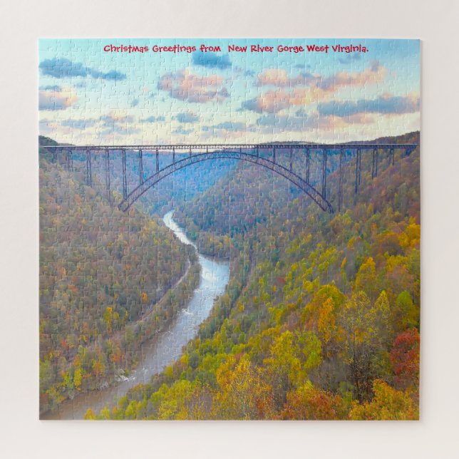 Puzzle Nous aimons New River Gorge West Virginia. Jigsaw  (Vertical)