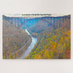 Puzzle Nous aimons New River Gorge West Virginia. Jigsaw 