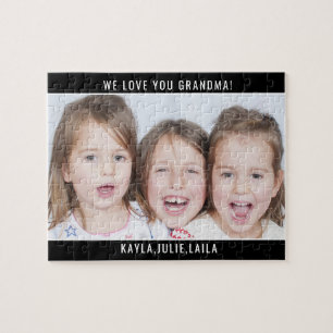 Puzzle Nous t'aimons Grand-mère Photo de famille