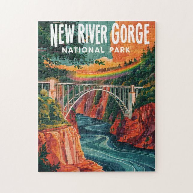 Puzzle Nouveau parc national River Gorge Design de l'eau (Vertical)