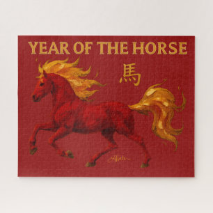 Puzzle Nouvel An Chinois du zodiaque 2026 Cheval de Feu Y
