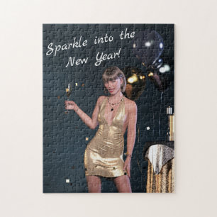 Puzzle Nouvel An Fille de la Soirée en Robe Séquinée