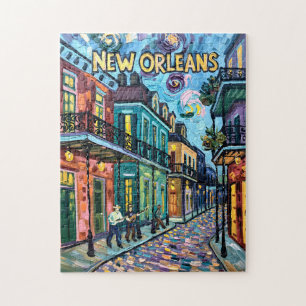 Puzzle Nouvelle-Orléans Quartier Français Van Gogh Style 