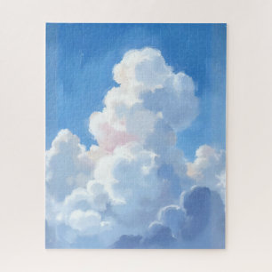 Puzzle Nuages Blancs Beau Ciel Bleu Aquarelle