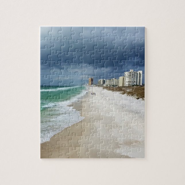 Puzzle Nuages de pluie au-dessus de plage de Panamá City, (Vertical)