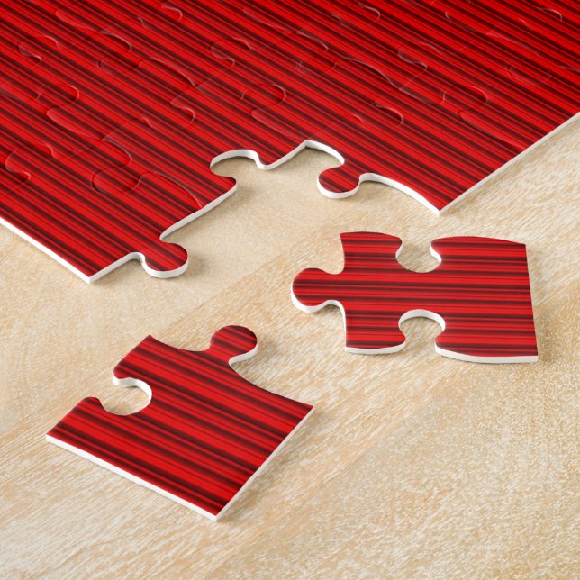 Puzzle Nuances de rayures rouges (Côté)