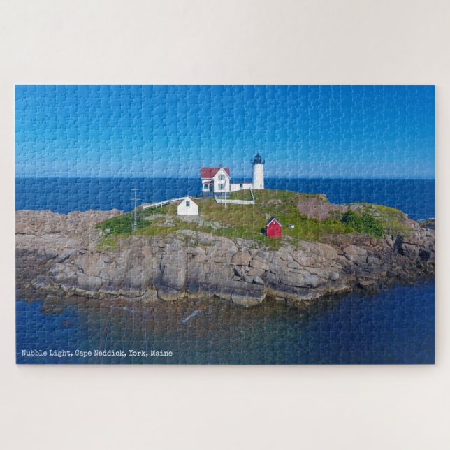 Puzzle Nubble Atlantic Ocean Maine Lighthouse (Horizontal)
