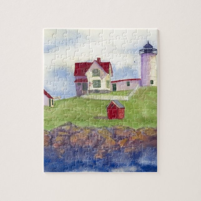 Puzzle Nubble Light House York Maine (Vertical)
