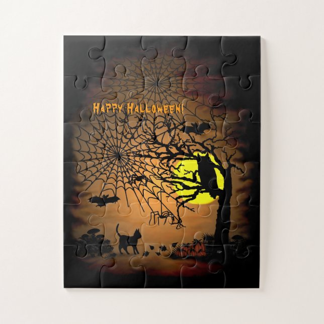 Puzzle Nuit d'Halloween, Joyeux Halloween ! (Vertical)