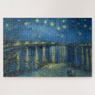 Puzzle Nuit étoilée sur le Rhône (par van Gogh)