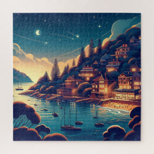 Puzzle Nuit Rêveuse sur la Côte