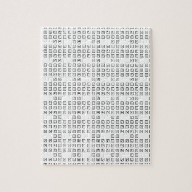 Puzzle Numéro de clé de l'ordinateur en braille (Vertical)