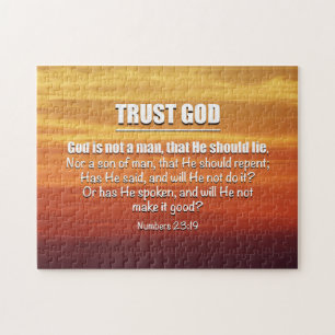 Puzzle Numéros 23:19 TRUST DIEU chrétien