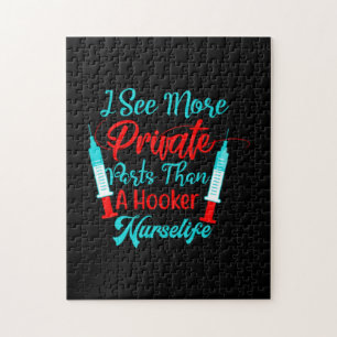 Puzzle Nurse Gift I See More Private Parts