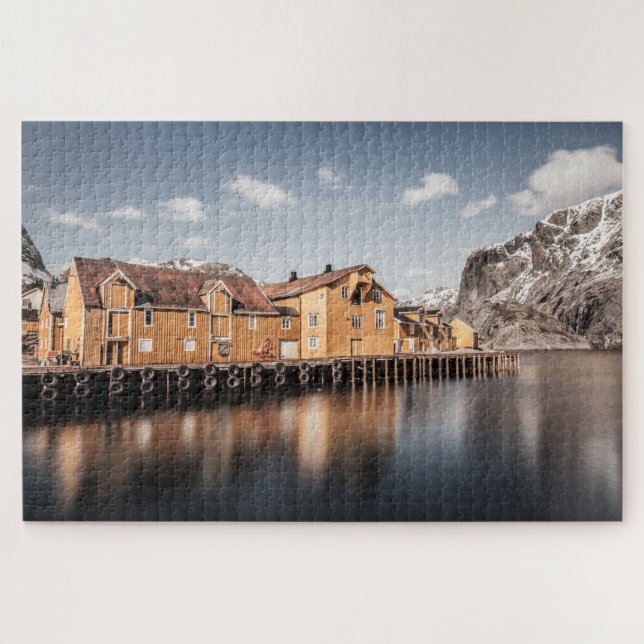 Puzzle Nusfjord Village Lofoten Norvège (Horizontal)