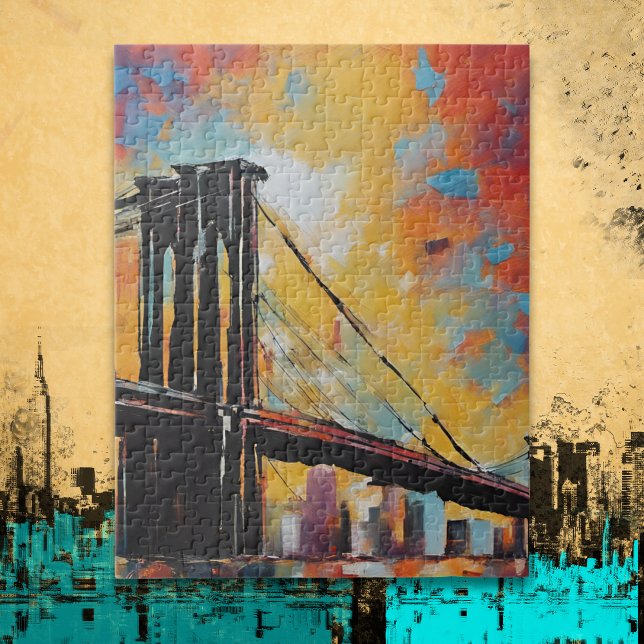 Puzzle NYC Brooklyn Bridge Sunset Cityscape (Créateur téléchargé)