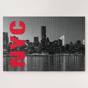 Puzzle NYC New York City Manhattan Nuit Noir Blanc