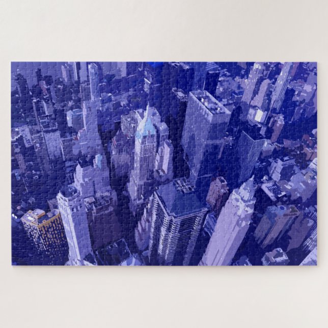 Puzzle NYC New York City Manhattan Skyscrappers (Horizontal)