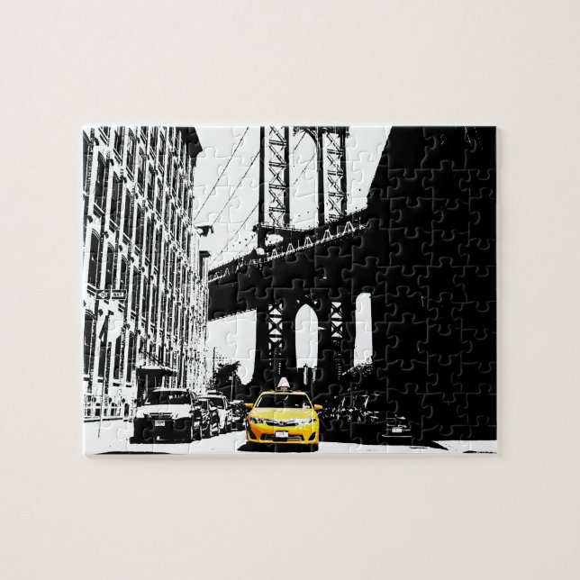 Puzzle Nyc New York City Taxi jaune Brooklyn Bridge (Horizontal)