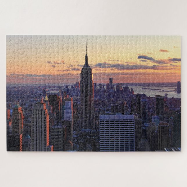 Puzzle NYC Skyline juste avant le coucher du soleil (Horizontal)