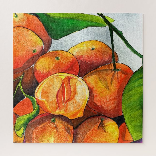Puzzle Oaquarelle mandarine (Vertical)