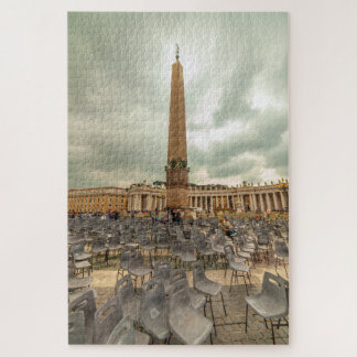 Puzzle Obélisque avec chaises, carré Saint-Pierre, Rome,