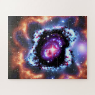Puzzle Objets galactiques bleus cosmiques violets dans l'