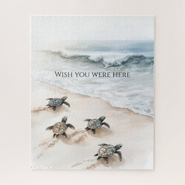 Puzzle Ocean Beach Coast Sea Turtles (Vertical)