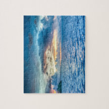 Océan/mer de coucher du soleil