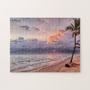 Puzzle Ocean Waves Sandy Beach Sunset