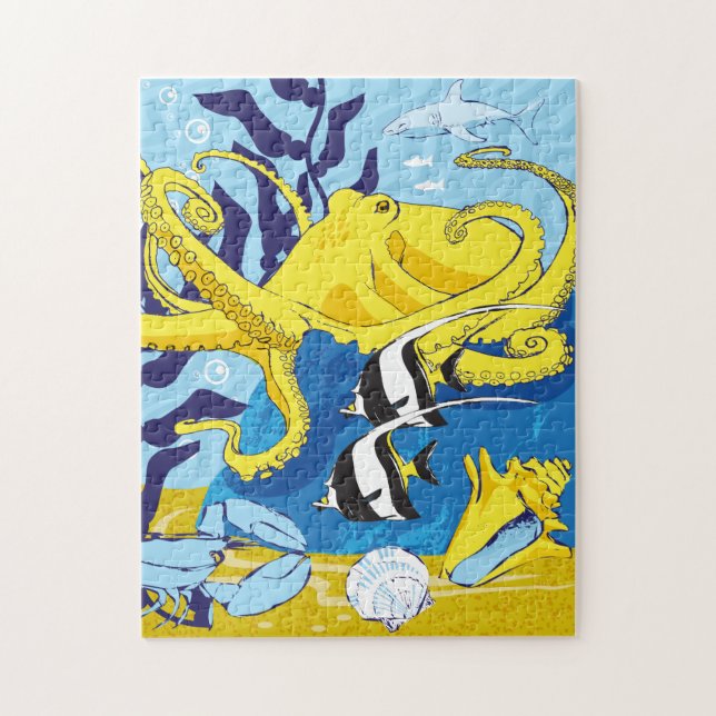 Puzzle océanique 11x14 pour les personnes aveugles (Vertical)