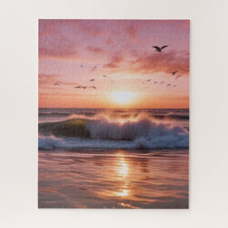 Puzzle océanique au coucher de soleil (520 pièces)