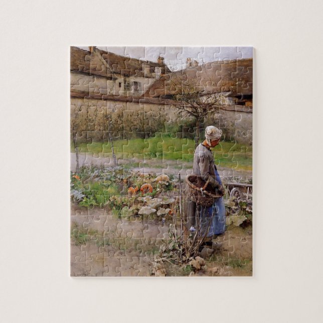 Puzzle Octobre les citrouilles Carl Larsson (Vertical)