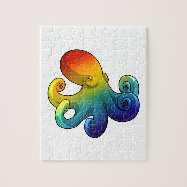 Puzzle Octopus avec arc-en-ciel (Vertical)