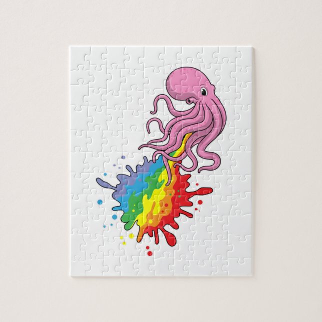 Puzzle Octopus avec arc-en-ciel (Vertical)