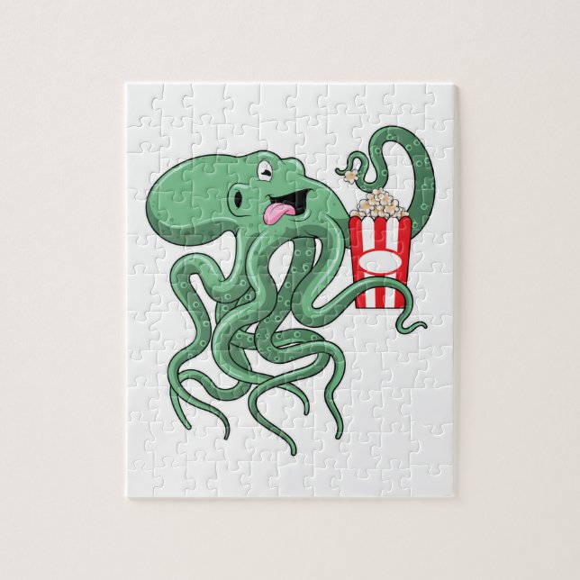 Puzzle Octopus avec Popcorn (Vertical)