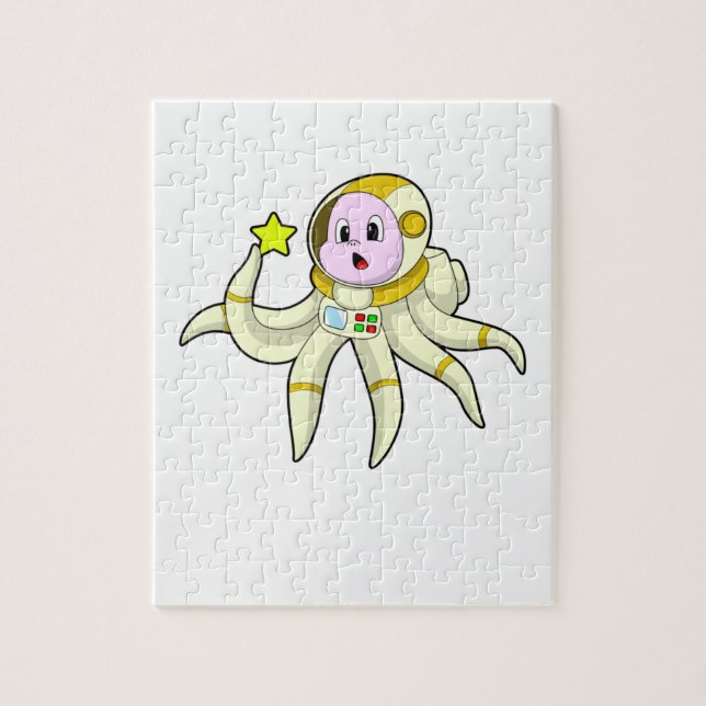 Puzzle Octopus comme plongeur avec étoile (Vertical)