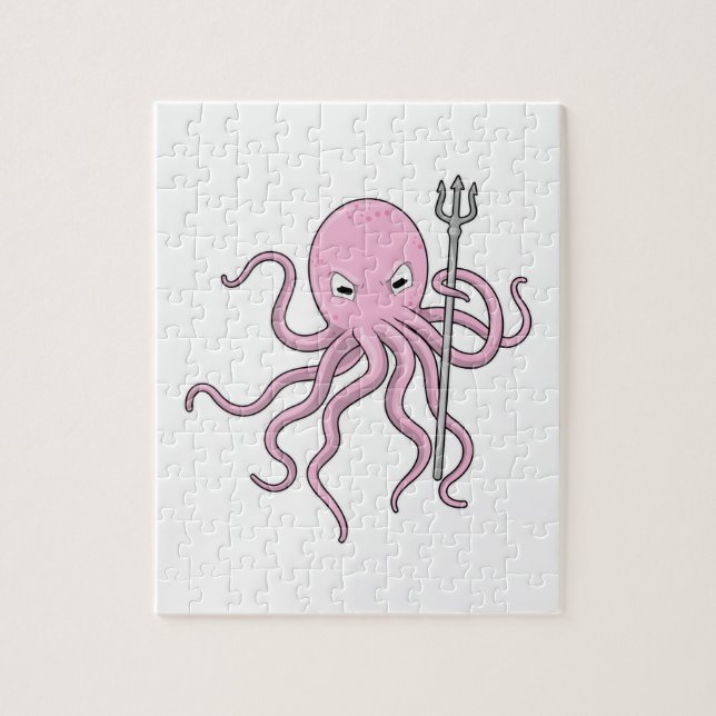 Puzzle Octopus en tant qu'assistant avec Trident (Vertical)