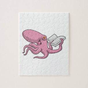 Puzzle Octopus Nerd avec le livre