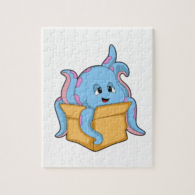 Puzzle Octopus with Packet. (Vertical)