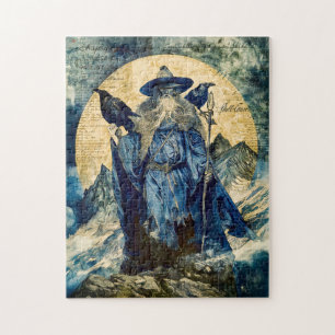 Puzzle Odin le borgne avec ses deux corbeaux