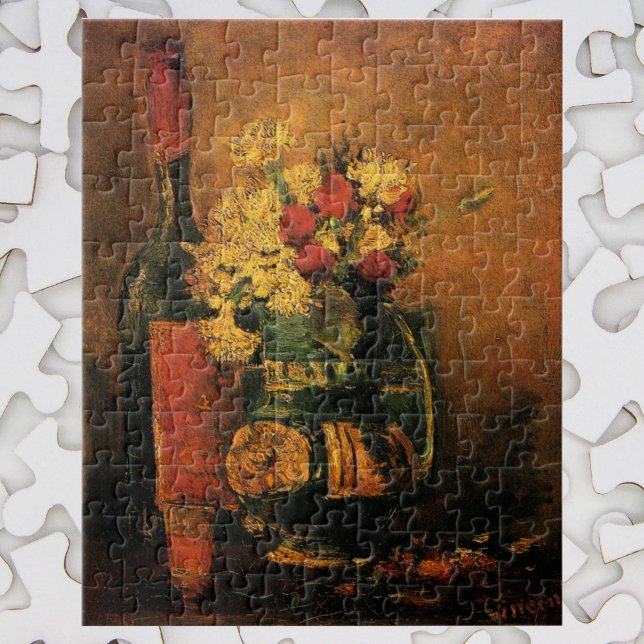 Puzzle Oeillets, Roses et une bouteille de Vincent van Go (Créateur téléchargé)