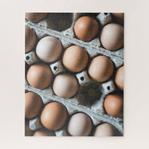 Puzzle OEufs de poulet frais en carton au marché