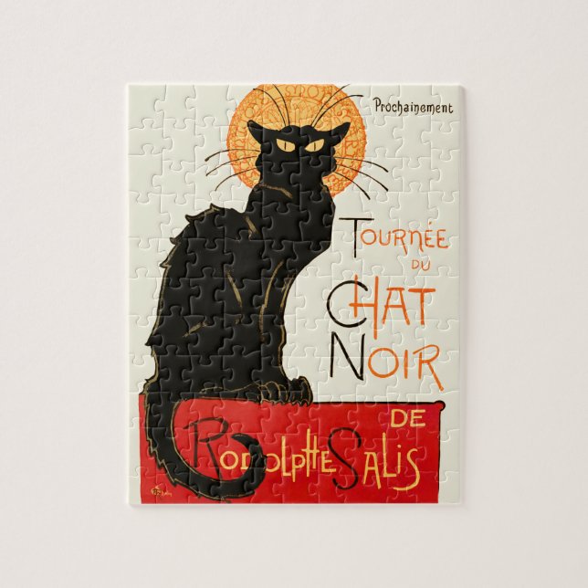 Puzzle Œuvre d'art classique de Steinlen Black Cat (Vertical)